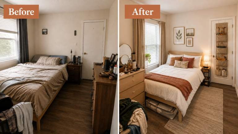 small bedroom makeover on a budget