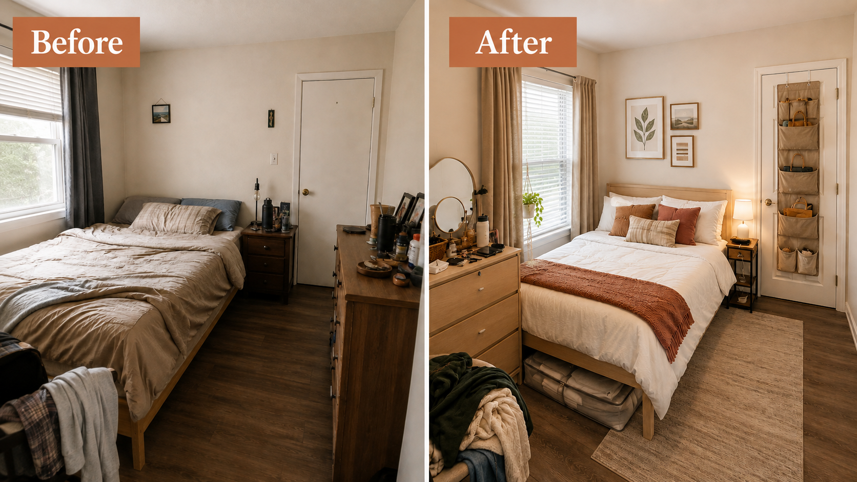 small bedroom makeover on a budget
