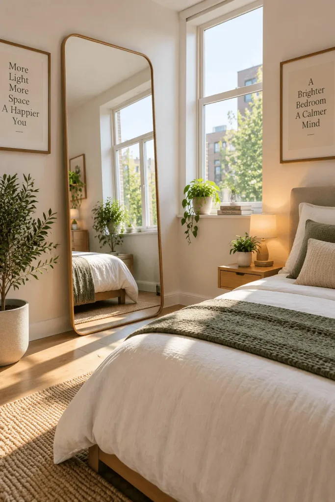 Add a Full-Length Mirror Opposite a Window