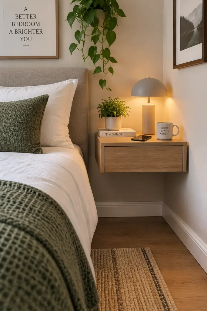 Install Wall-Mounted Floating Nightstands