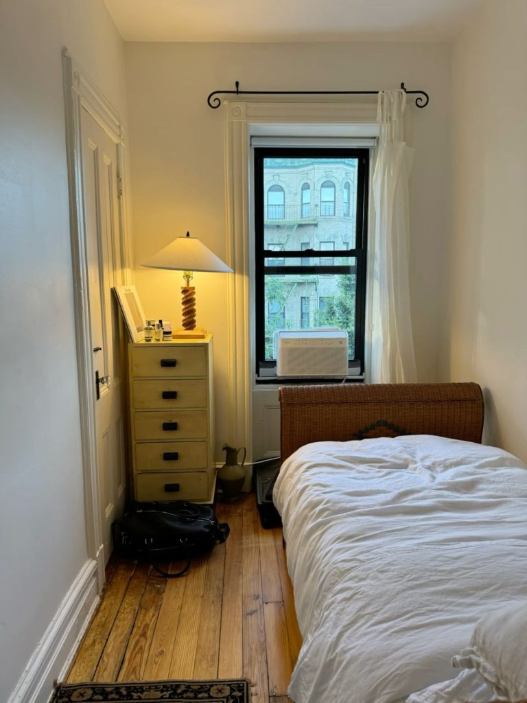 a Cozy Reading Corner in an Empty Bedroom Area