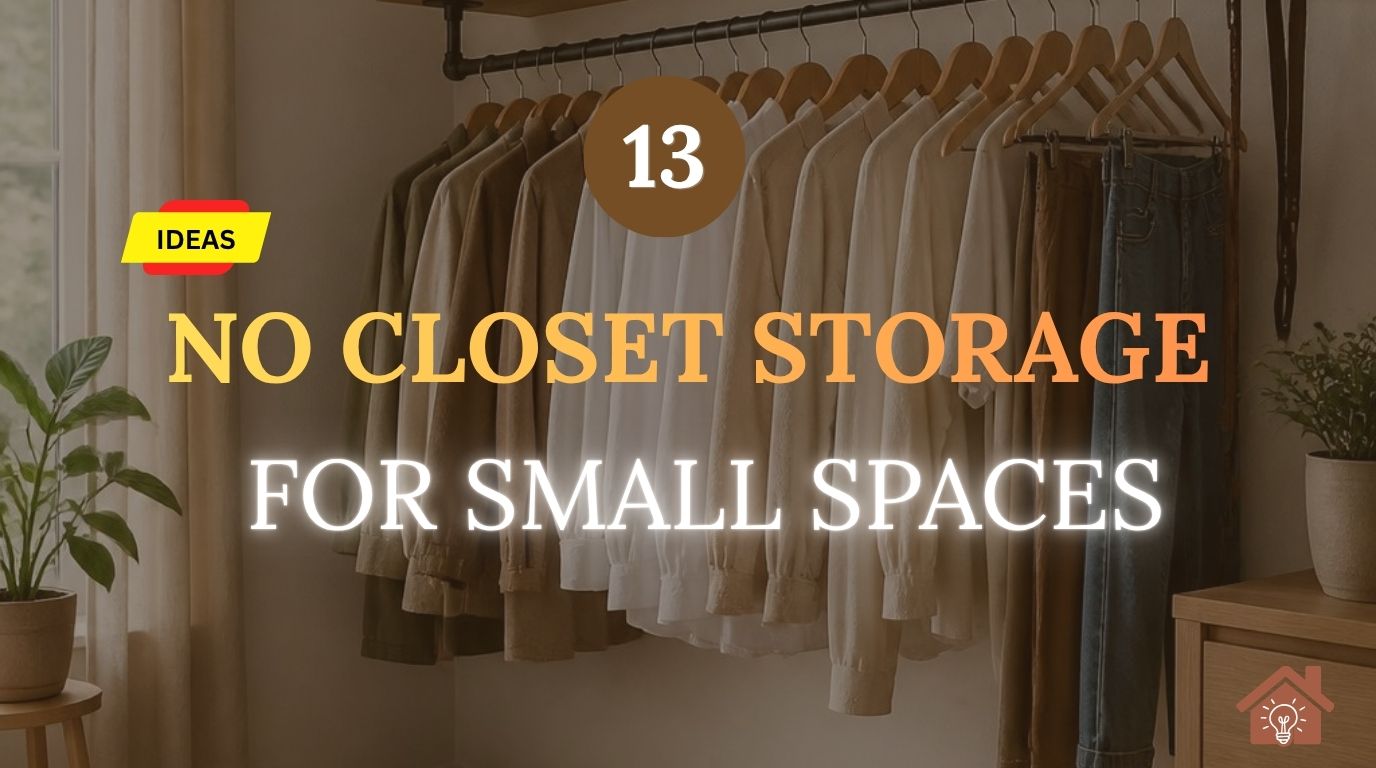 no closet storage for small spaces