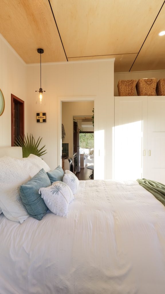 Use the Dead Space Above Tall Cabinets for Woven Baskets